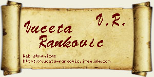 Vuceta Ranković vizit kartica